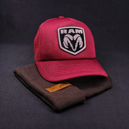 Pack Jockey Ram Burdeo + Gorro Invierno Café