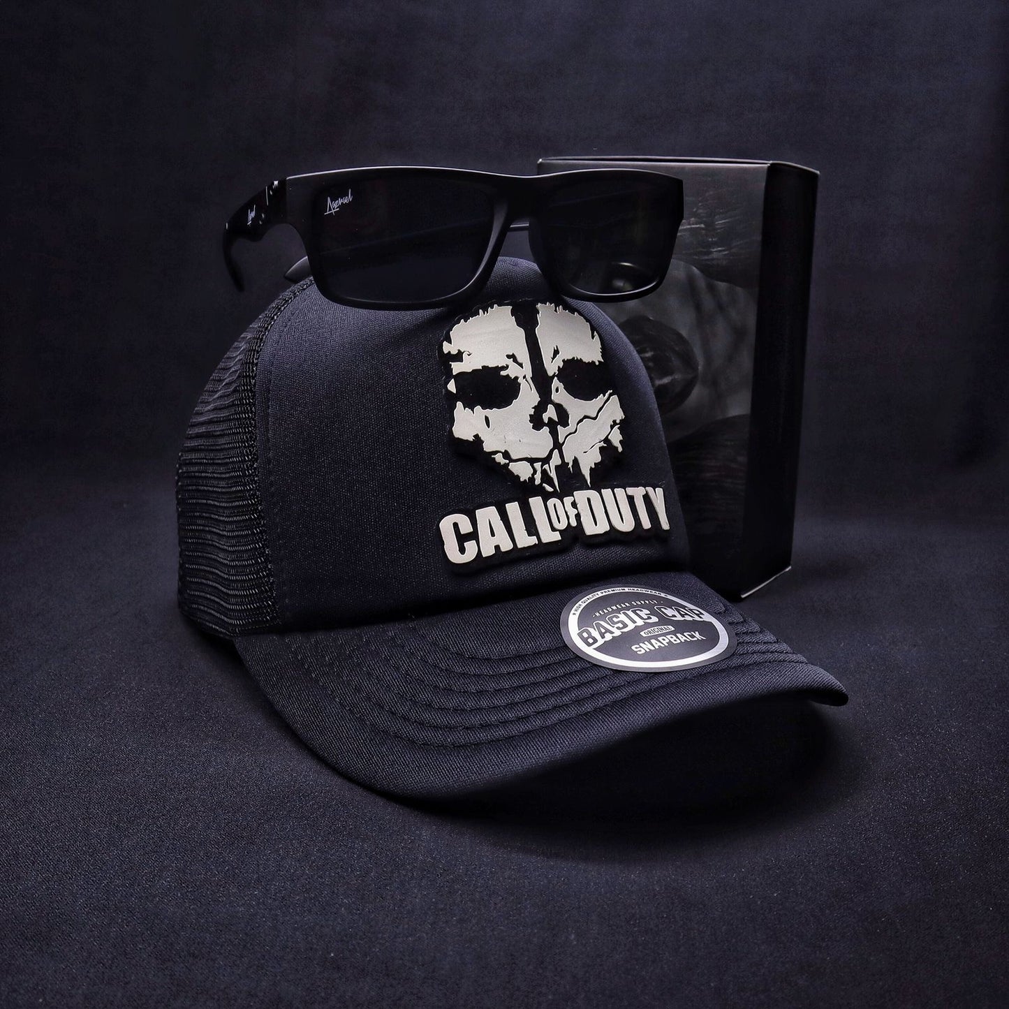 Pack | Jockey CallOfDuty Negro + Lente Furias Black Polarizado + Bandana