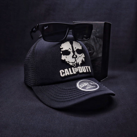 Pack | Jockey CallOfDuty Negro + Lente Furias Black Polarizado + Bandana