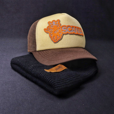 Pack Jockey Scania Beige-Café + Beanie Belial Negro